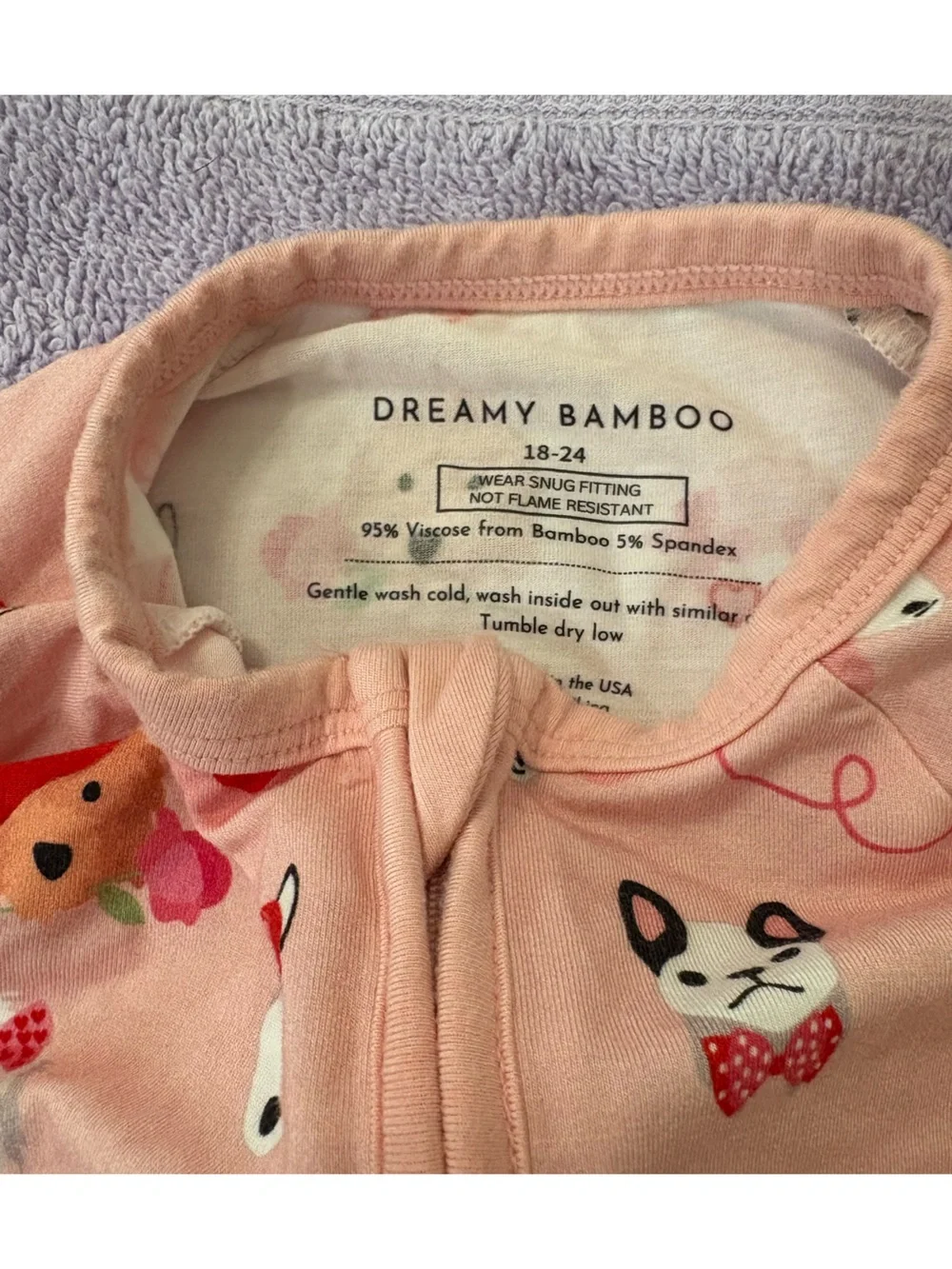 Puppy love zip pajama